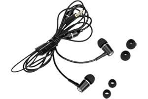 FC12 -Radiation Tube Stereo Headset in-Ear Earphone with Noise Reduction Line Control Mic for Phones Desktop Notebook Tablet 