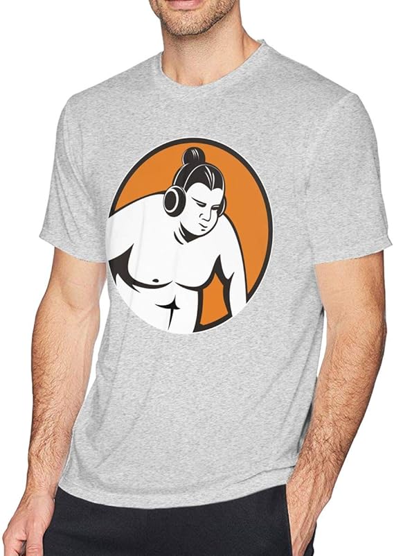 Amazon Co Jp かっこいい お相撲さん キャラ メンズ ゆったり 薄手 無地 綿 Tシャツ おしゃれ トップス 吸汗速乾 半袖 Black 服 ファッション小物