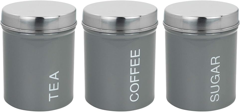 contemporary tea coffee and sugar canisters