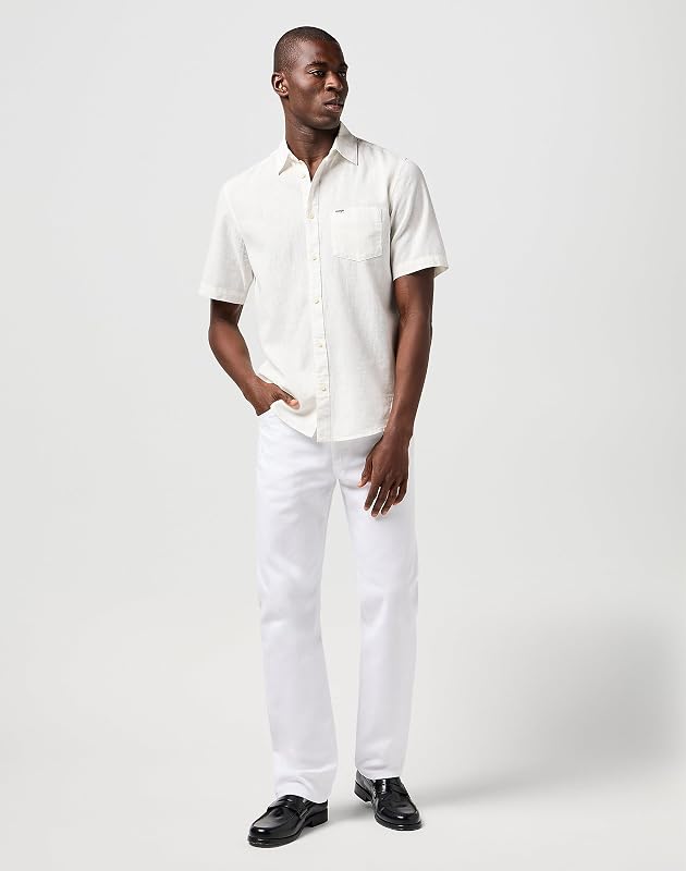 - Chemise Homme - Coupe Regular - Ss 1 Pkt Shirt - Pacific Blue