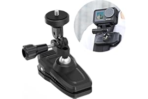 BEHORSE Magnetic Backpack Mount, Shoulder Strap Quick Clip Mount Holder 360° Rotation Clamp Universal Accessories for Go pro Hero 12/11/10/9/8 Black/ Insta360 X3 Go3 Ace Pro/DJI Action 4 Osmo Pocket 3 Cameras