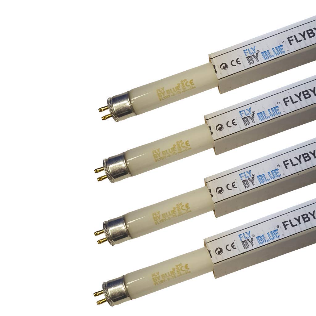 FLYBYBLUE 4 x 8W 8 Watt 12 Inch 12" T5 Bug Zapper Insect Attracting Lamp UVA Replacement Tube
