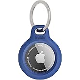 Belkin Apple AirTag Holder Keychain with Key Ring, Scratch-Resistant | Protective AirTag Keychain Open Face Design, Raised Edges, Durable Case For Kids, Pets, Luggage, Travel Accessories