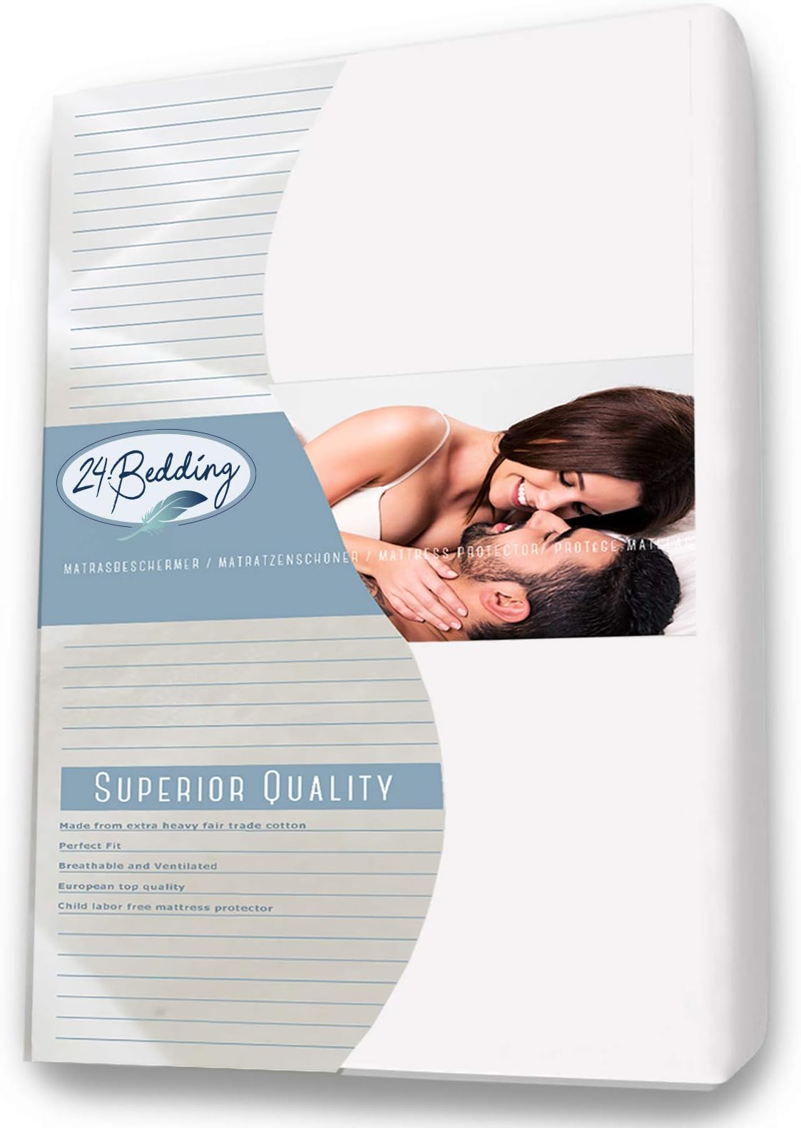 Carese comfort Flannel Stretch mattress protector 180 x 210 cm - 180 x 210 cm