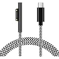 Sisyphy Nylon Braided Surface Connect to USB-C Charging Cable (6ft Zebra), Requires 45W 15V/3A USB-C Charger PD Power Supply, Compatible with Microsoft Surface Pro7/6/5/4/3 Go 3/2/1 Laptop