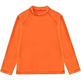 JARMAKO Boys Swim Shirts UPF 50+ Long Sleeve Rash Guard Quick Dry Sun Protection for Swimming Fishing Beach Size 4-14