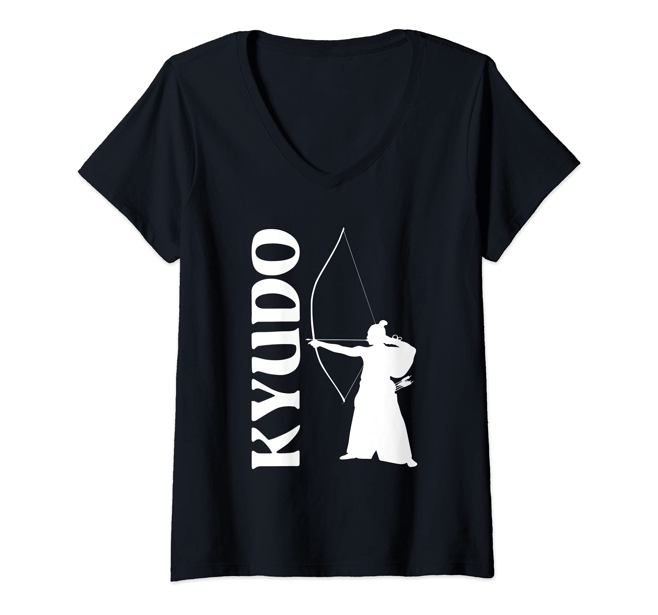Womens Kyudo Archery Samurai Japanese Archery yumi bows V-Neck T-Shirt