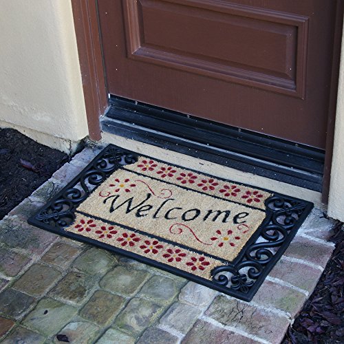 Rubber-Cal Welcome Home Coir Rubber Doormat