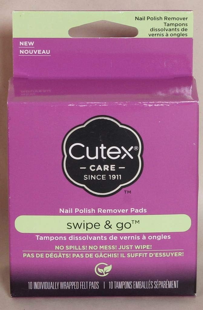 Cutex Swipe and Go Nail Polish Remover Pads (Pack of 2): Health & Personal Care