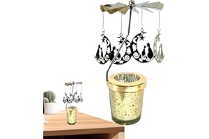 Tea Light Candle Holder | Elephant Candle Spinner - Rotary Votive Holders, Holders Christmas Decoration for Home Tabel Centre