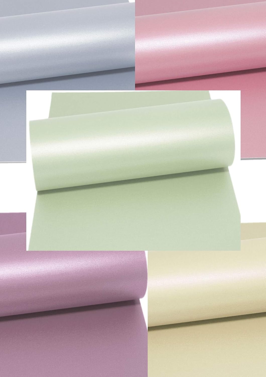 Mufira Pearlescent 300gsm Single Sided A4 Card 10 Pack - Pastel Colours, Blue,Pink,Rose,Purple