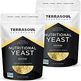 Terrasoul Superfoods Premium Nutritional Yeast Flakes, 2 Lbs (Pack of 2), Fortified, Savory Superfood for Vegan Cheese, Seaso