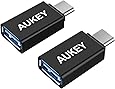 AUKEY USB-C to USB 3.0 Adapter (2-Pack) for MacBook Pro, Samsung Galaxy S8 S8+, Nexus 6P 5X, Google Pixel, LG G5, HTC 10 and More (Black)