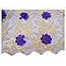 LaceQin 5 Yards 3D Swiss Yarn Lace Wedding African Lace Fabric French Royal Lace Fabric (Purple)