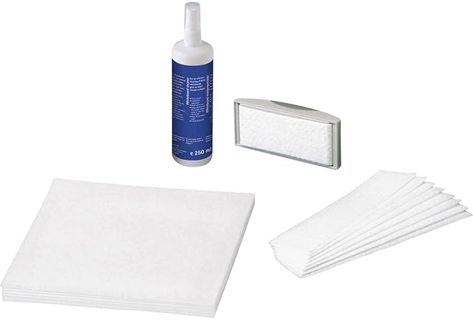 MAUL Whiteboard Reinigerset I Reinigungspumpspray 250ml I Magnetischer Tafelwischer I 10x Tafelwischer-Vlies I 10x Boardwisch