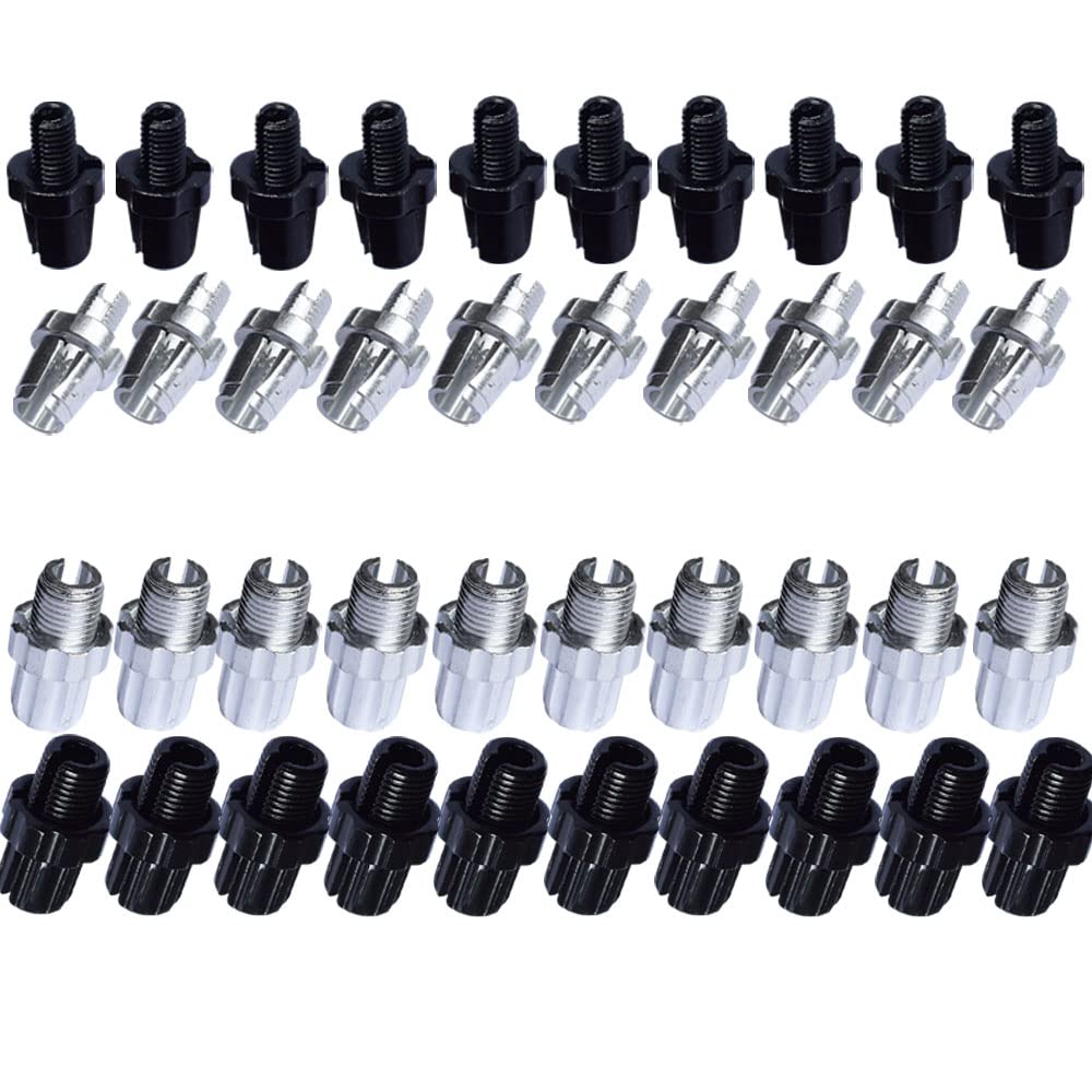 Lotatheta 40 pcs 10mm M10 7mm M7 Bike Brake Handle Lever Fastener Adjusting Barrels Screws Bolt MTB Bicycle Aluminium Alloy for Mountain Bike Road Bike Silver Black