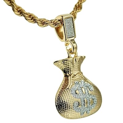 Gold Tone Hip Hop Pendant Necklace with Dollar Sign Zambia Ubuy