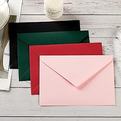 50 Pack A7 Colorful 5x7 Envelopes V Flap Invitation