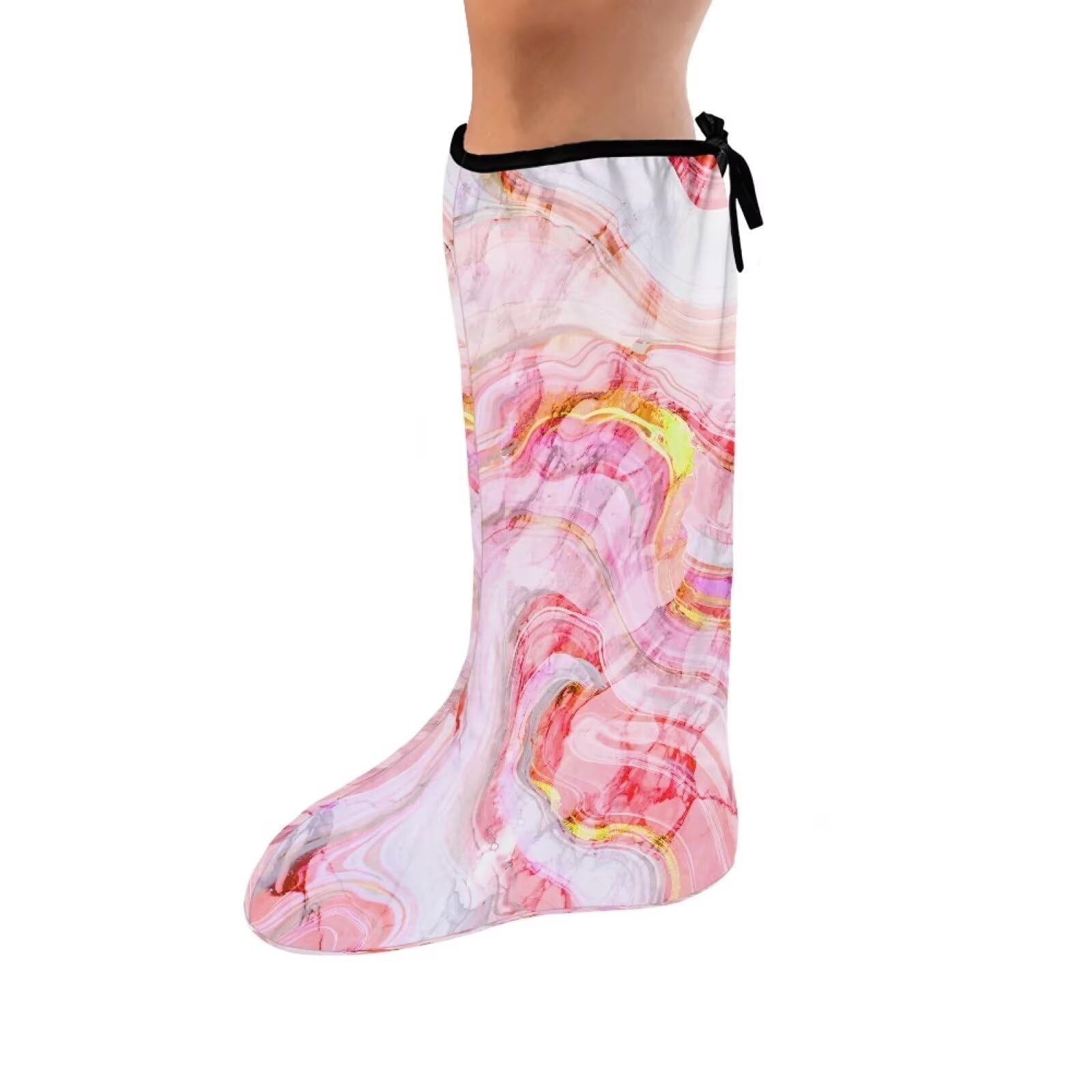 LedBack Pink Marble Print Leg Cast Cover Comfy Foot