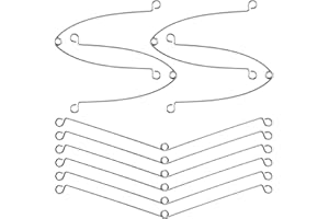 Isslly 10Pcs Spring Clips for Recessed Light Fixtures, Metal Torsion Spring Clips, Spring Clip Replacements for Bathroom Fan, Ceiling Exhaust Fan, Shower Recessed Lighting Trim -Silver