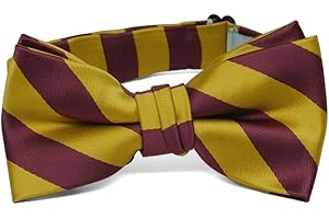 tiemart Boys' Striped Bow Tie