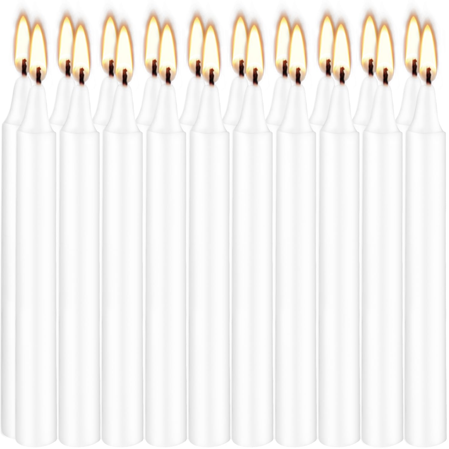 Photo 1 of Set of 20 White Spell & Chime – Premium Mini Taper Candles for Rituals, Prayer, Birthdays, Meditation, Altar - 4 Inch Tall, Unscented (White)