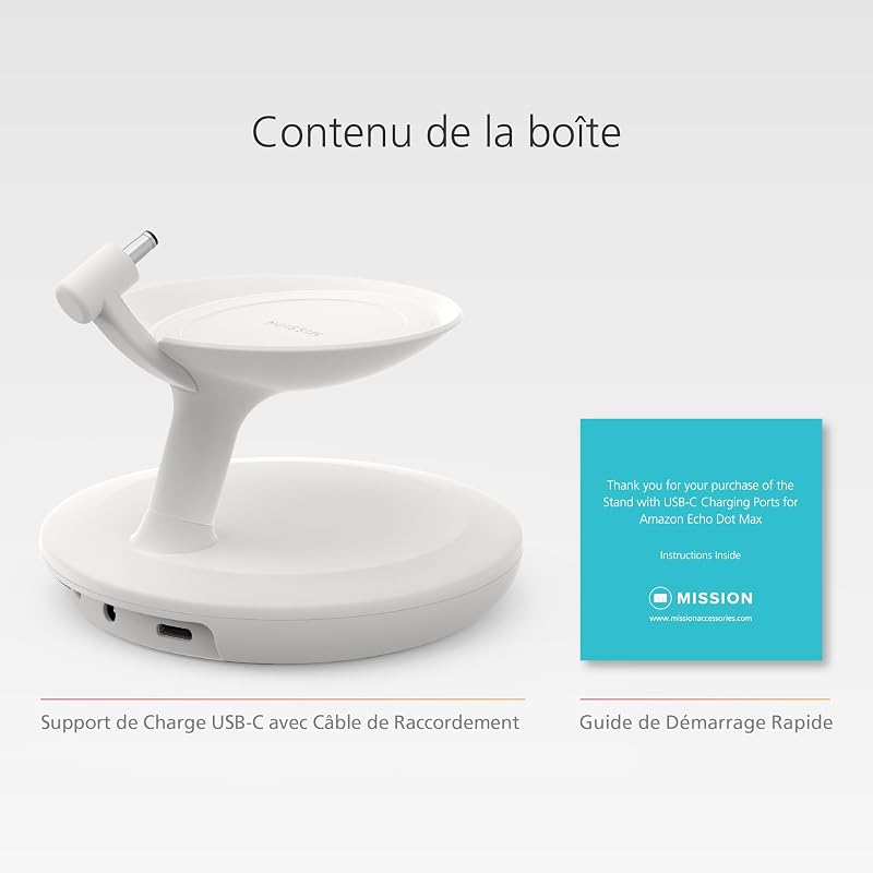 Nouveauté, socle « Made for Amazon » avec ports de charge USB-C pour Echo Dot Max