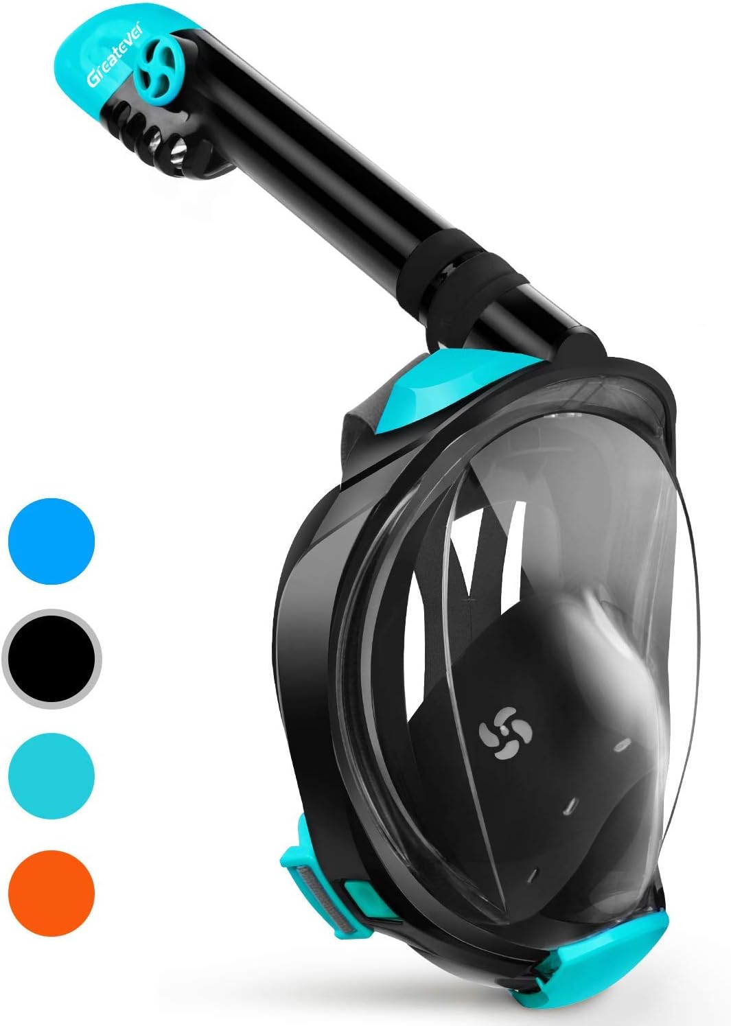 Greatever G2 Full Face Snorkel Mask with Latest Dry Top System, Foldable 180 Degree Panoramic View Snorkeling Mask with Camera Mount, Safe Breathing, Anti-Leak&Anti-Fog, for Kids&Adult : Sports & Outdoors