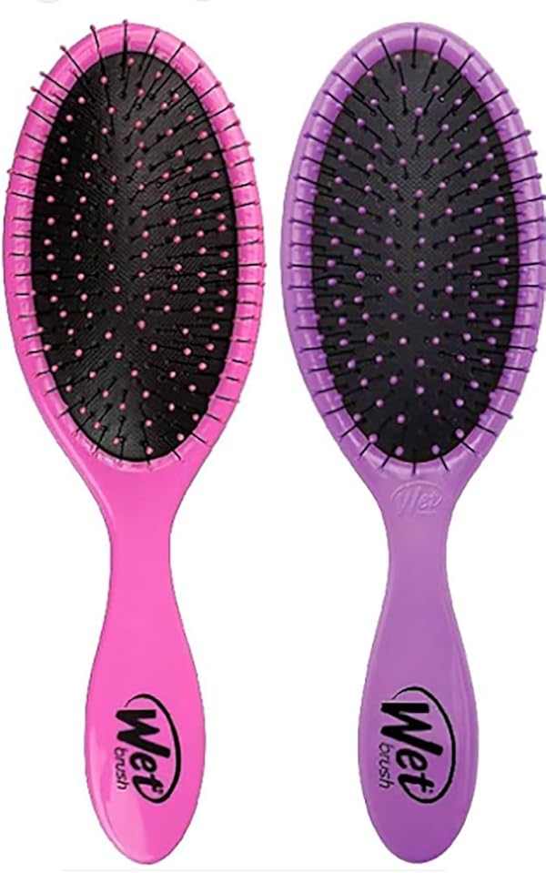 Wet Brush Original Detangler Haarbürste mit weichen IntelliFlex Borsten, Detangler für alle Haartypen - 2 Count (Pink and Lila)