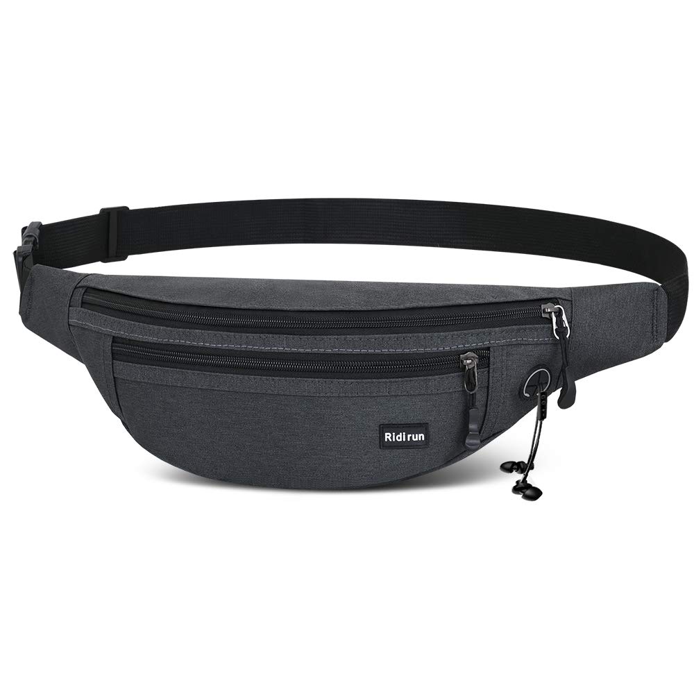 Waterproof Bumbags Running Belt Ligthweight Running Pouch Waist Packs Breathale Cycling Bum Bag Hiking Travel Dog wolking Waist Bag for Women Men Ladies Boys (Darkgrey)