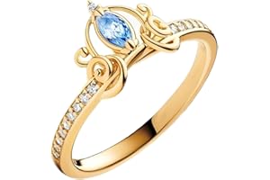 ZURWTCH Princess Ring Fit Women Fashion Gifts 925 Sterling Silver DIY Jewelry