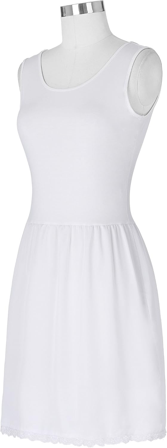 Kate Kasin Women Full Slip for Under Dress Lace Trim Satin Slip Cami Dress Nightwear at  Women’s Clothing store
