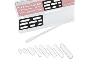 GPJYYDS Magnetic Stir Bars with Magnetic Retriever Set, Lab Mixed Size PTFE Magnetic Stirrer Mixer Stir Bars PTFE Stiring Rod, 8x35mm, 8x30mm, 8x28mm, 7x30mm Magnetism for Laboratory Home DIY Project