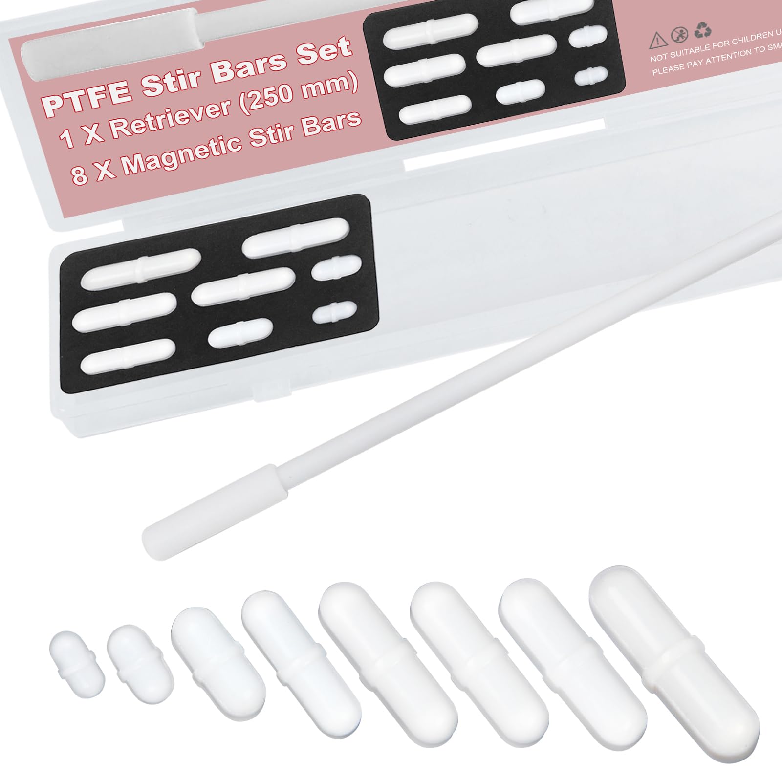 Magnetic Stir Bars with Magnetic Retriever Set, Lab