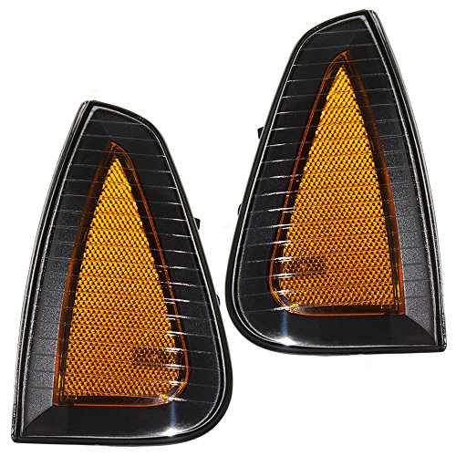 Driver and Passenger Signal Side Marker Lights Lamps Replacement for Dodge 4806219AD 4806218AD