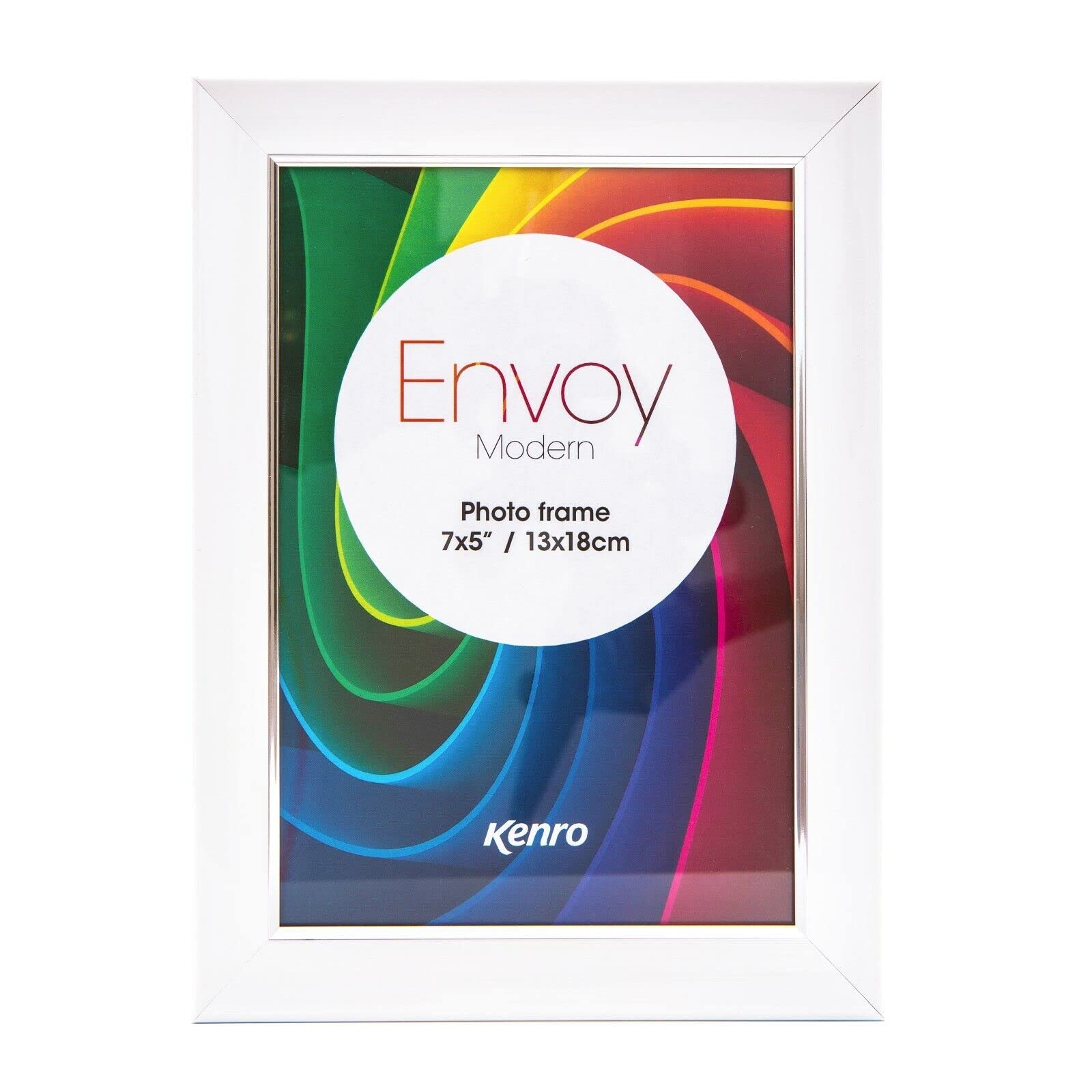 Kenro Envoy Modern Series White Plastic Photo Frame for Photo Size 8x10 Inch / 20x25cm - EVM2025W Inch