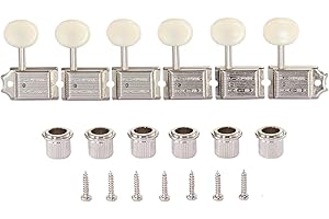 KAISH Nickel w/Aged White Split Vintage Guitar Tuning Keys Tuners for Strat/Tele