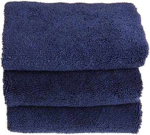 UTowels 16x27 Large Premium Microfiber Towels for auto & home Scratch free & Lint free (12pcs, Navy Blue)