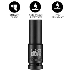 TUZkozs 1/2-Inch Drive 13mm Deep Impact Socket with
