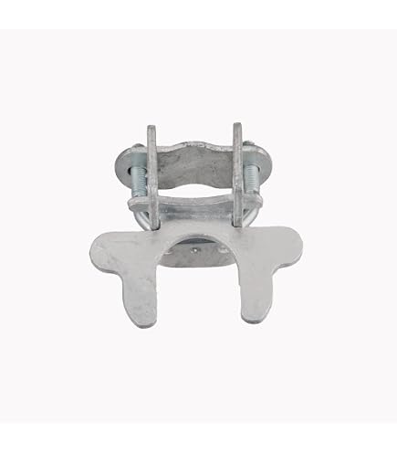 8 PCS Chain Link Fence Panel Clamps Fit for 1 3/8inch (32mm) Round Pipe Frame,Farm Kennel Fence Clamps,Galvanized Heavy Duty Metal Clamps for Dog Kennel Saddle Clamps for Play Pen Chicken Coop