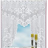 Hot Sale!DEESEE(TM)Vintage Style Lace Coffee Curtain Kitchen Curtain Vintage Style Window Scarf (B)
