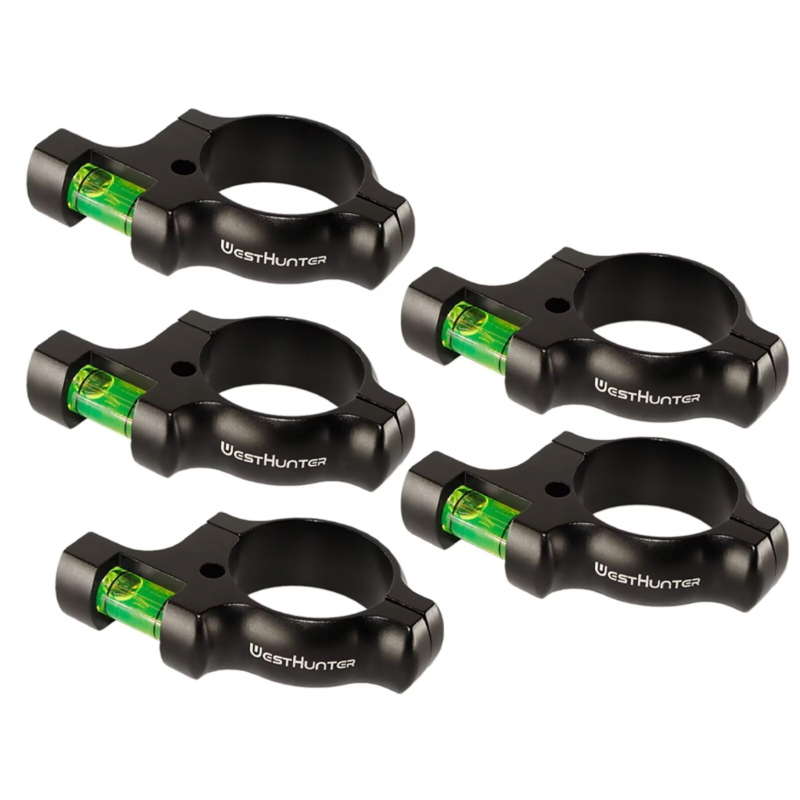WestHunter Optics Riflescope Bubble Levels, Fits 30 mm / 1 inch Scope Tube, for Precision Shooting, Competition and Hunting | 5 PCS