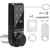 Code Security Lock Touch,VDHU Electronic Cabinet Deadbolt Lock,Digital Keypad Password Keyless Entry Key Access for Doors Coded Locker for Furniture,Hotel, Company, Factory (L=30)