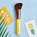 amoore Foundation Makeup Brush Kabuki Brush Wooden Handle Make up Brush Perfect For Blending Liquid, Cream Flawless Powder Cosmetics (1 Pcs Angled Round Brush)