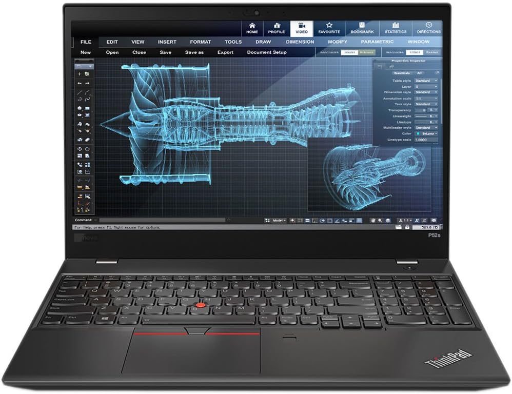 Lenovo ThinkPad P52s Mobile Workstation Ultrabook Laptop (Intel 8th Gen i7-8550U 4-core, 16GB RAM, 2TB HDD, 15.6" FHD 1920x1080 IPS, Quadro P500, Fingerprint, Backlit Keyboard, Win 10 Pro)