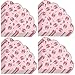 Talking Tables Truly Scrumptious Scalloped Floral Paper Table Napkins for a Tea Party, Pink (40 Pack)
