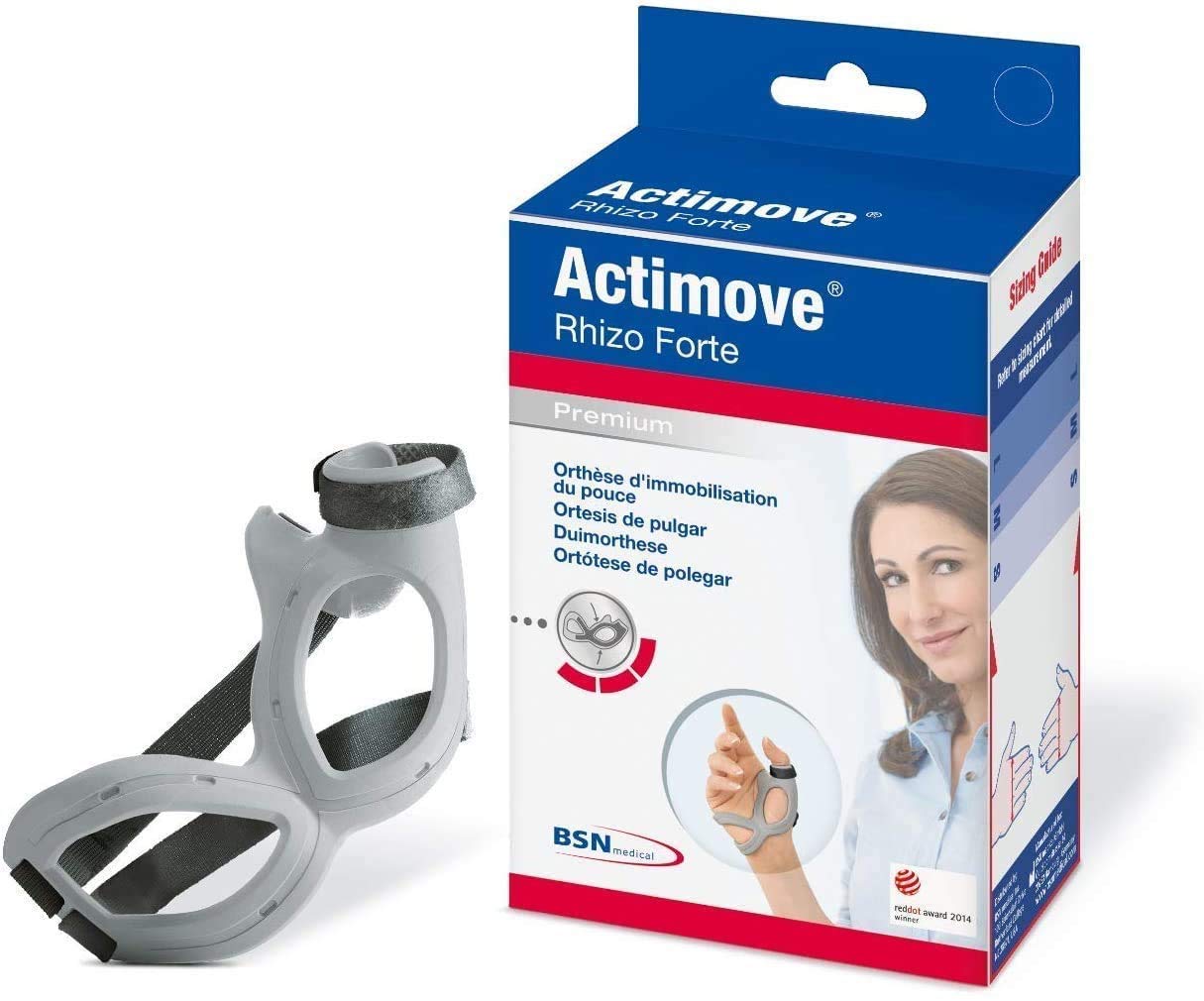 Photo 1 of Actimove Professional Line Rhizo Forte Thumb Brace, Right, Gray, Medium