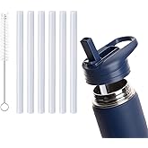 Replacement Straws Compatible with Hydrapeak 14oz - Reusable Plastic Straw Perfect Fit for Hydra peak Mini 14 oz Water Bottle, No BPA, for Hydrapeak accessories, 6PCS Straws with Brush