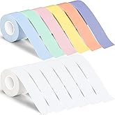 Fulmoon 12 Rolls Continuous Labels D30 Label Maker Tape 15 mm x 4 M/ 0.59'' x 13.12 ft Labeling Stickers Thermal Paper Self Adhesive Label Tape Compatible with D30 Maker(Multicolor)