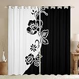 Castle Fairy Black and White Window Curtains,Modern